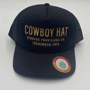 Sendero Provisions Co. Black Cowboy Trucker Hat NWT